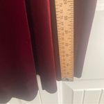Everly Anthropology Dress Red Velvet L Spaghetti Strap Scalloped Hem Vamp Goth Photo 5
