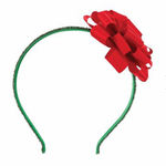 Mud Pie  Festive Red Bow Green Headband Photo 0