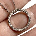 Sterling Silver RSE ROBERT SEEMAN CZ Cubic Zirconia Pave Pendant 16” Photo 1