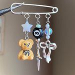 Handmade Kawaii retro y2k funky unique dangle brooch/pin/bag & shoes accessory🧸🩵 Photo 0