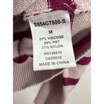 Stitches Stripes Striped Crew Neck Sweater Light Pink Burgundy Women's Size M Size M Photo 3