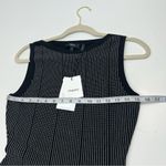 Theory  Panel Knit Sleeveless Dress Womens Size P / 0 Black White Stretch‎ NEW Photo 7