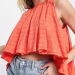 Free People  Turn It Up Oversized Flowy Top Photo 0