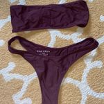 White Fox Boutique Maroon Fox Swim Bikini Photo 0