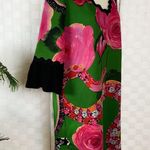 Cavalli Class Green And Pink Snake Jewel Floral Print Mid Sleeve Dress Size 12 Photo 6