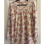 Thalia Sodi  Womens XL Floral Rose Nightgown Cozy Waffleknit Long sleeve Feminine Photo 0