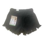 Simple Society  Black Distressed Button Tab Cotton Super High‎ Rise Shorts 5/27 Photo 1