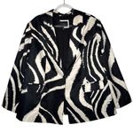 Eloquii  Modern Black Ivory Zebra Print Blazer Plus Formal Dressy Size 14/16 Photo 1