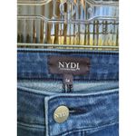 NYDJ Women's Blue Denim Flare Leg Jeans Raw Hem Size 14 Photo 1
