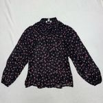 Elizabeth and James Women’s  Long Sleeve Floral Sheer Smocked Top size Small Photo 2