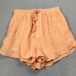 West of Melrose Shorts Womens XL 25 Peach Orange Drawstring Lined High Rise Photo 0