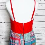 DO+BE Multicolor High Low Bohemian Summer Vacation Dress Size Large Photo 2