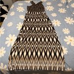 Soma  Black and Cream Diamond Maxi Dress Photo 1