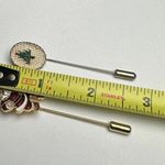 Enamel Santa Claus & Embroidered Christmas Tree Lapel Stick Pin Lot Of 2 Photo 4
