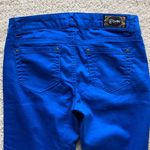 REWASH Y2K size 7 royal blue low rise ankle skinny zippered jeans Photo 5