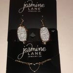 Jasmine  Lane Gold Tone and Silver Earrings and Necklace Set Photo 3