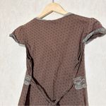 Ruff Hewn  Women’s Y2K Coquette Girl Babydoll V-Neck Top Lace Trim in Brown M Photo 4