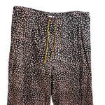 Victoria's Secret Y2K Lounge Pants XL Animal Print Adjustable Gold Lace Hem Photo 5