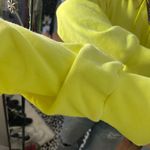 Pam & Gela  Neon Hoodie Long Sleeve Yellow Sweatshirt Size Medium Photo 9