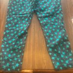 Mimi Liberte by Michel Klein star print straight crop pants size 38 Starlight Blue Photo 1