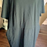 Talbots Shift Dress Plus Size 20W Black Rayon Short Sleeve Round Neck Pockets Photo 0