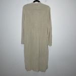 ZARA Ribbed Knit Longline Duster Cardigan Tan Beige Size Large Photo 14