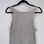 Old Navy Vintage Y2K  Ribbed Tank Top Womens Large Gray Lace Trim Cotton Blend Photo 4