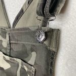 Wild Fable Camouflage Raw Hem Overall Mini Dress Front Pocket Green Gray Small Photo 3