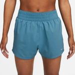 Nike ππ DRI FIT One Mid Rise 3" Shorts ~ Noise Aqua/Reflective Silver XL NWT Photo 0