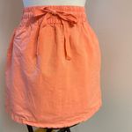 J.Crew Elastic Tie Waist Cotton Blend Paperbag Pink Coral Skirt pockets size 8 Photo 2
