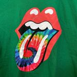 The Rolling Stones Green Tie dye Hot Lips Tshirt size Large Photo 1