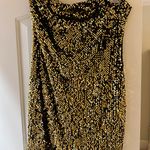 Black And Gold Sequin Dress Size M Photo 0