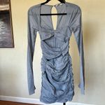 House Of CB  ‘Camille’ Dove Grey Real Silk Mini Dress NWOT Size XS‎ Photo 5