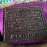 Coach Vintage  Penelope Tattersall Plaid Wool Tweed Leather Handbag Photo 12