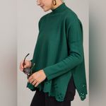 Red Dress Boutique Emerald Green Eyelet Sweater Size Medium Cottagecore Cabincore Feminine Holiday Photo 1