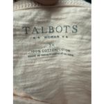 Talbots  Pink Boat Neck 3/4 Sleeve T-Shirt 3X Embroidered Scallop Hem Cotton Photo 2