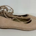 Michael Kors Cadence Suede Lace Up Espadrille Flats Blush Pink Ballet Size 6.5 Photo 3