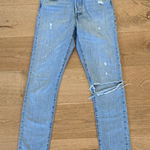 Levi's  Skinny Jeans Distressed 501's Size 24 Blue Photo 0