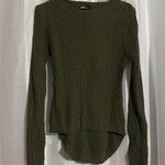 Long Sleeve Crochet Shirt Green Size L Photo 0