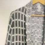 Wooden Ships  Gray Mohair Wool Blend Open Front Cardigan Sweater Photo 2