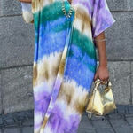 ZARA  WOMAN MULTICOLORED TIE DYE ROMANTIC BOOHOO TUNIC DRESS VISCOSE SIZE XS Photo 0