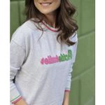 Shiraleah  Pickleballer Sweatshirt Size L Pink Green Preppy Country Club Photo 1