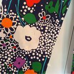 Vtg 60s 70s Kahala Abstract Floral Print Straight Wide Crop Pants Sz XS Blue Photo 14