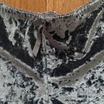 Dolls Kill NWOT Velvet velour grey lace trimmed lounge shorts Photo 5