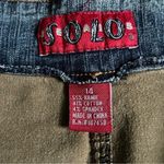 Vintage Y2K Floral Grommet Denim Skirt Size 14 Photo 1