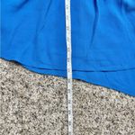 New York And Company  Royal Blue Chiffon Long Sleeve Tie Back Top Blouse Small Photo 10