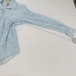 LL Bean Blue Floral Wrinkle Free Pinpoint Oxford Long Sleeve Button Shirt MEDIUM Photo 7