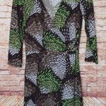 Ann Taylor LOFT | Abstract Heart Faux Wrap V-Neck Dress Photo 3