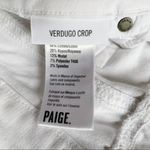 Paige  Denim Verdugo Crop White Distressed Raw Hem Designer Jeans Size 28 | 6 Photo 10