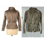 Kenneth Cole New York Womens Size10 Metallic Bronze Textured Crinkle Snap Front Photo 2